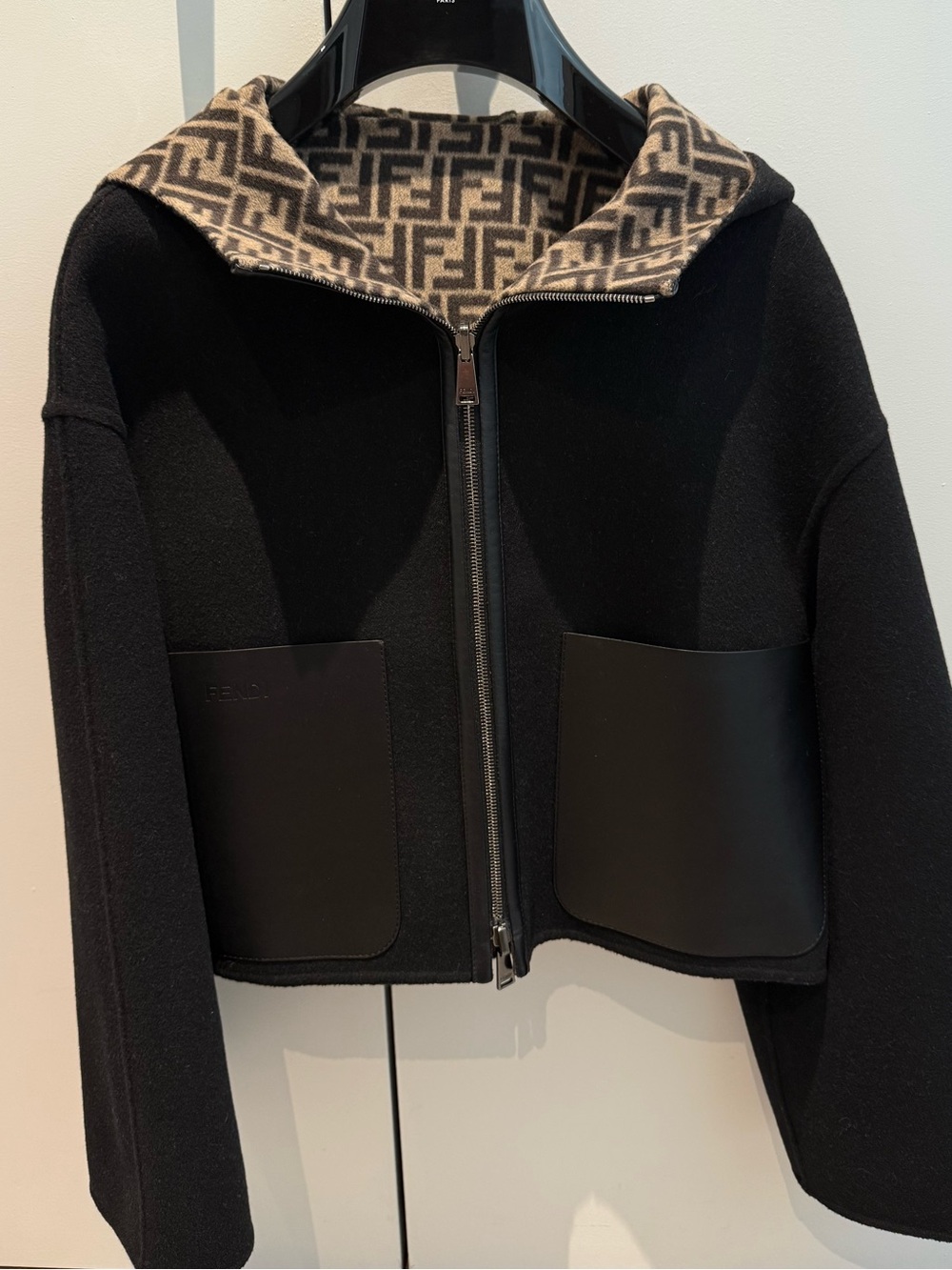 Fendi Reversible Black Wool Jacket
